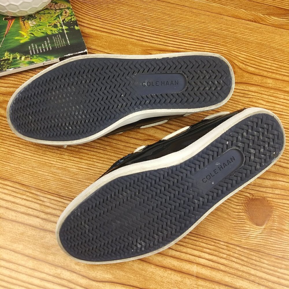 Cole Haan women's shoes Nantucket Camp Moccasin Navy blue size 6 Nautica - Picture 8 of 10